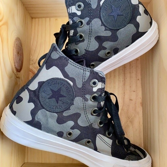 Converse Chuck Taylor II Reflective Charcoal Camo High-Top 2015 Release Size 7.5 - Picture 11 of 12